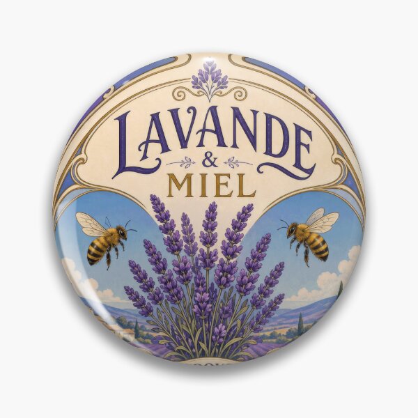 Item preview, Provence Lavender Honey Bees Vintage Art Nouveau designed and sold by AntiqueImages.