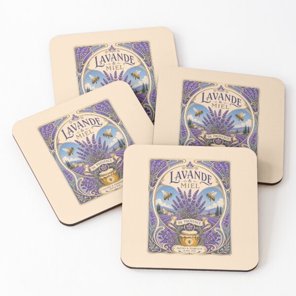Item preview, Provence Lavender Honey Bees Vintage Art Nouveau designed and sold by AntiqueImages.