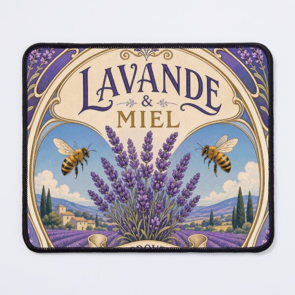 Item preview, Provence Lavender Honey Bees Vintage Art Nouveau designed and sold by AntiqueImages.
