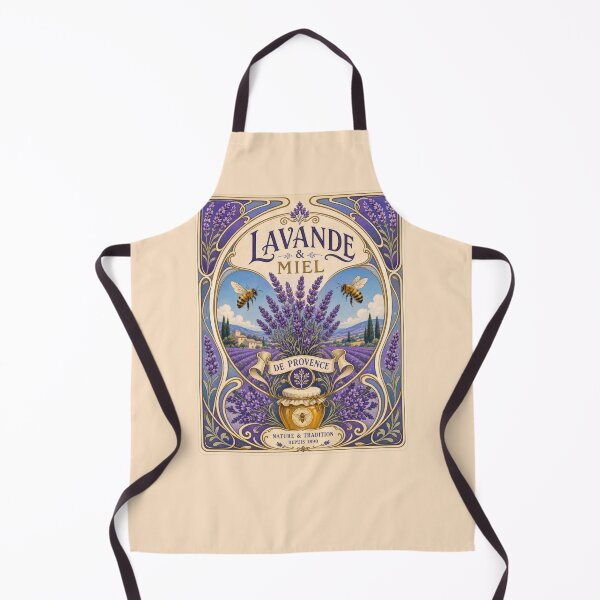 Item preview, Provence Lavender Honey Bees Vintage Art Nouveau designed and sold by AntiqueImages.