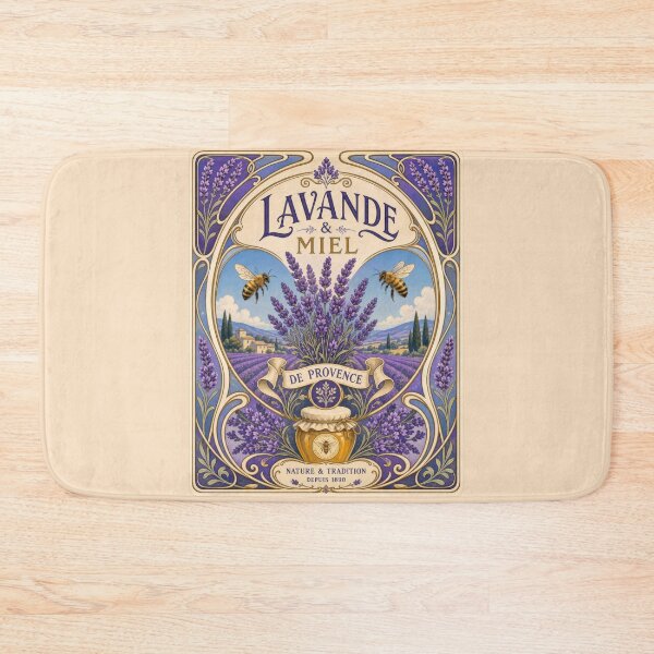 Item preview, Provence Lavender Honey Bees Vintage Art Nouveau designed and sold by AntiqueImages.