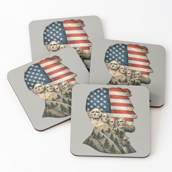 Item preview, Abraham Lincoln Mt Rushmore Silhouette - Independence Day - 4th of July - Patriotism designed and sold by krewyork.