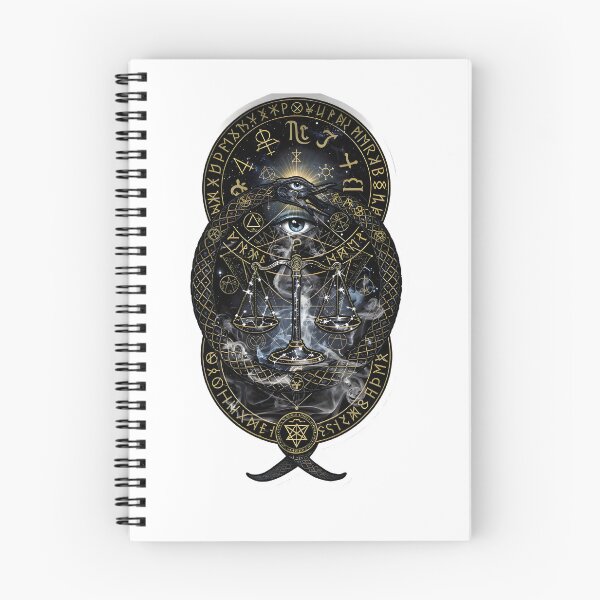 Item preview, Libra Dark Occult Runes Eye Scales Mystic Zodiac Art designed and sold by Zodiac Celestial Art.