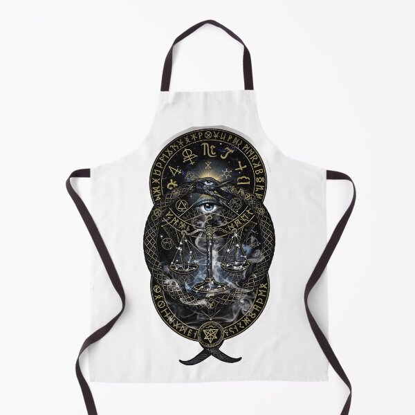 Item preview, Libra Dark Occult Runes Eye Scales Mystic Zodiac Art designed and sold by Zodiac Celestial Art.