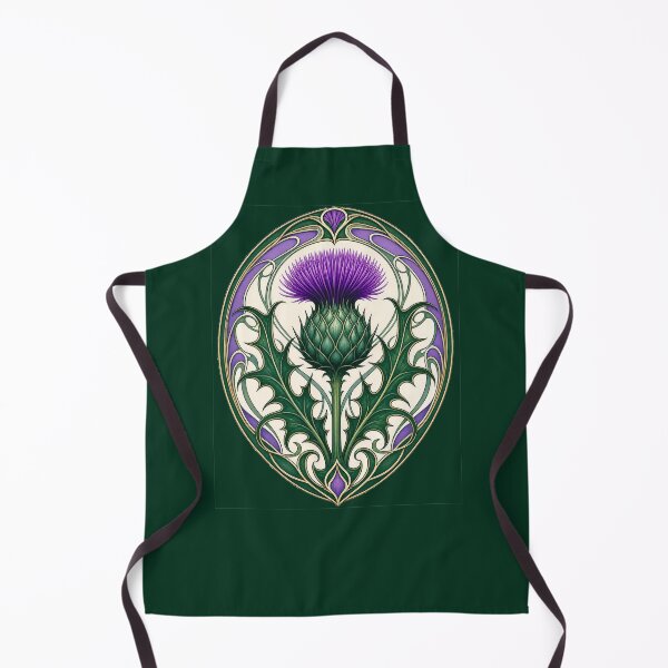 Item preview, Art Nouveau Scottish Thistle Botanical Design designed and sold by AntiqueImages.