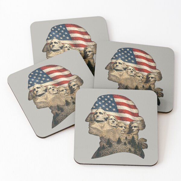 Item preview, George Washington Mt Rushmore Silhouette - Independence Day - 4th of July - Patriotism designed and sold by krewyork.