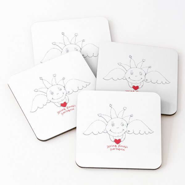 Item preview, Emoji Loving Harlequin Angel (Ink drawing by ACCI) designed and sold by VanyssaGraphics.