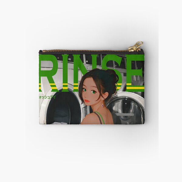 Item preview, Rinse — Anime Laundromat Girl Japanese Brazil Football Editorial Illustration Print designed and sold by Timelyrelic.