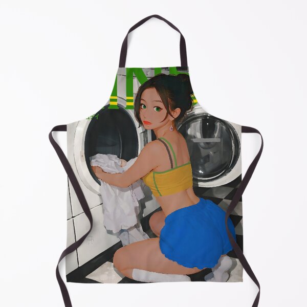 Item preview, Rinse — Anime Laundromat Girl Japanese Brazil Football Editorial Illustration Print designed and sold by Timelyrelic.