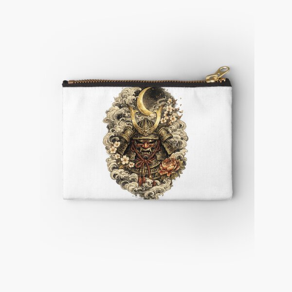 Item preview, Crescent Moon Samurai Helmet | Japanese Oni Mask Warrior | Vintage Ukiyo-e Fantasy Art designed and sold by MrDev.