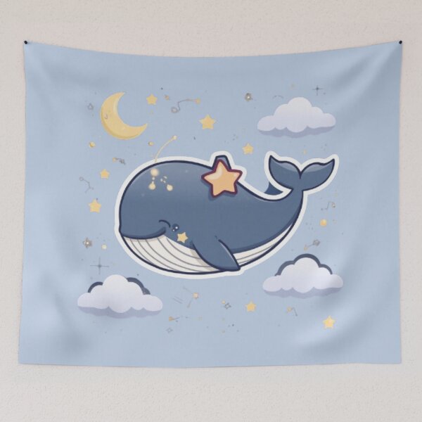 Item preview, Kawaii Space Whale Sticker | Adorable Celestial Baby Whale designed and sold by Stylestickers55.
