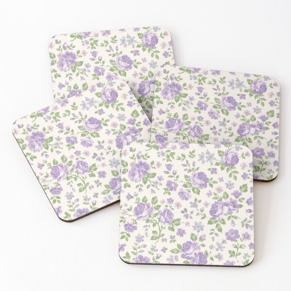 Item preview, Lavender Vintage Floral Pattern with Large Roses designed and sold by layalistoresa.