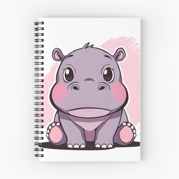 Item preview, Cute Kawaii Baby Hippo | Adorable Cartoon Hippopotamus Safari Animal Illustration designed and sold by dreamz-world.
