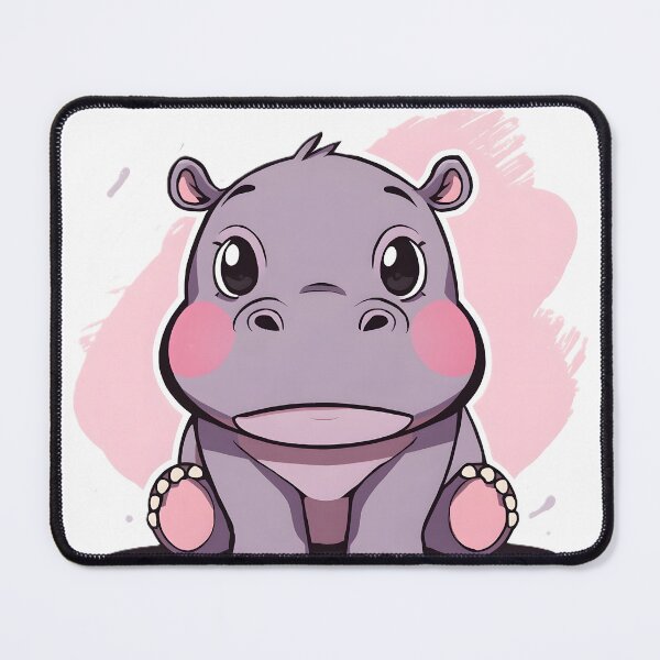 Item preview, Cute Kawaii Baby Hippo | Adorable Cartoon Hippopotamus Safari Animal Illustration designed and sold by dreamz-world.