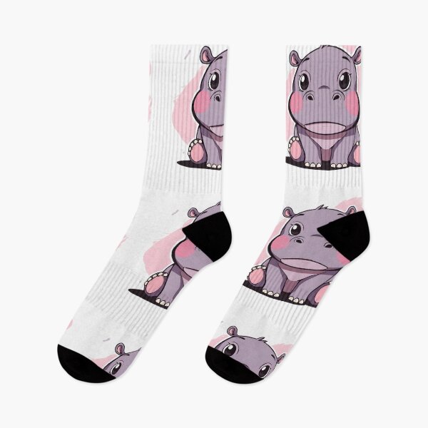 Item preview, Cute Kawaii Baby Hippo | Adorable Cartoon Hippopotamus Safari Animal Illustration designed and sold by dreamz-world.