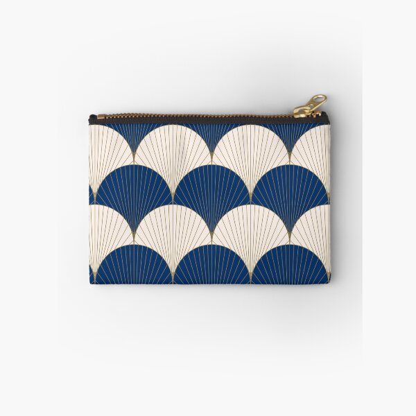 Item preview, Art Deco Fan Pattern | Elegant Navy Blue & Gold Geometric Seamless Design designed and sold by Purple Moon .