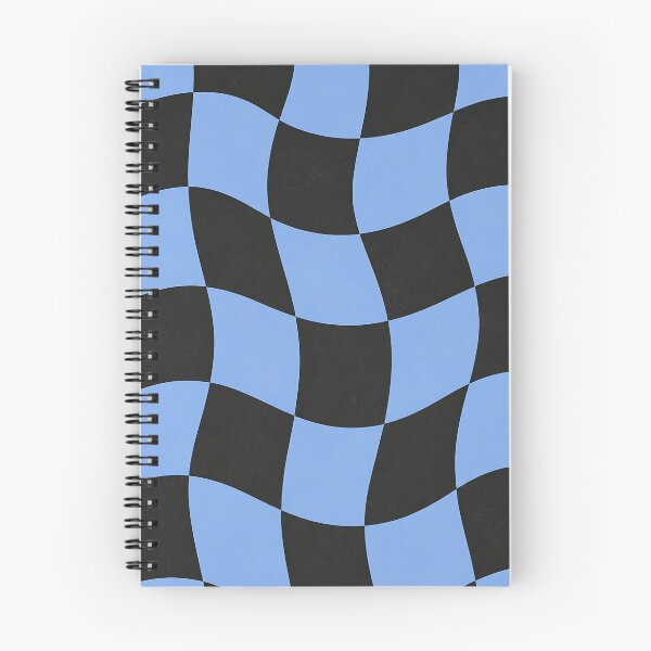 Item preview, Wavy Blue Black Checkerboard Retro Groovy Pattern designed and sold by Aureva Arts Shop.