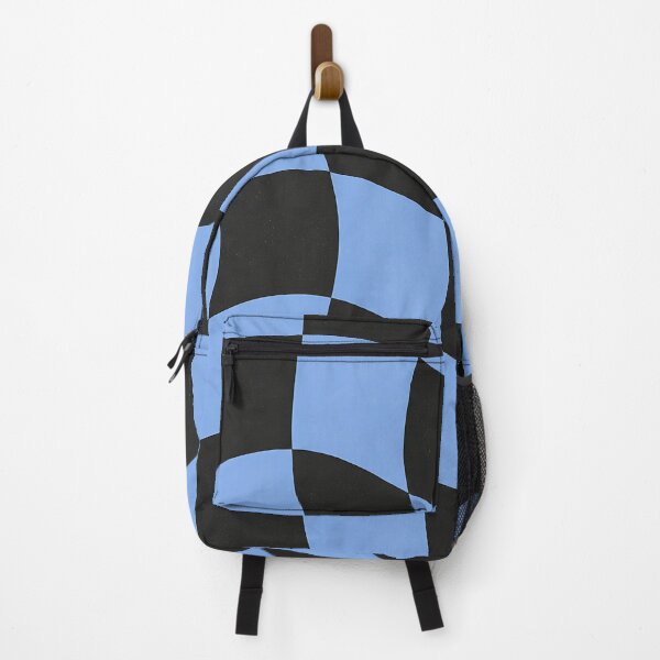 Item preview, Wavy Blue Black Checkerboard Retro Groovy Pattern designed and sold by Aureva Arts Shop.