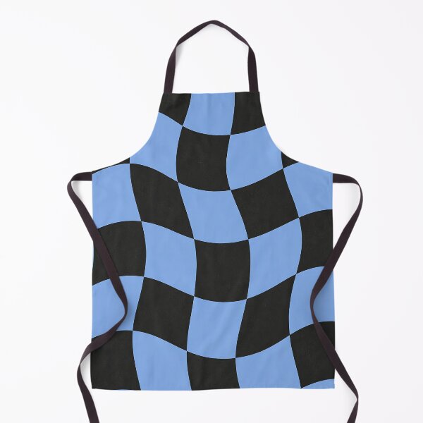 Item preview, Wavy Blue Black Checkerboard Retro Groovy Pattern designed and sold by Aureva Arts Shop.