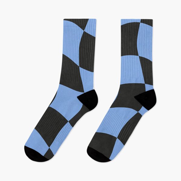 Item preview, Wavy Blue Black Checkerboard Retro Groovy Pattern designed and sold by Aureva Arts Shop.
