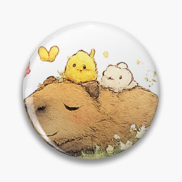 Item preview, Sleepy Capybara with Tiny Friends designed and sold by Northline Creative.