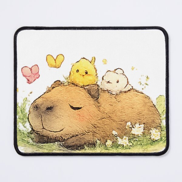 Item preview, Sleepy Capybara with Tiny Friends designed and sold by Northline Creative.