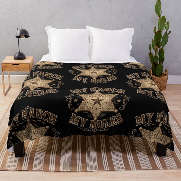 Item preview, My Ranch My Rules Vintage Western Sheriff Badge Graphic designed and sold by Anyshca.