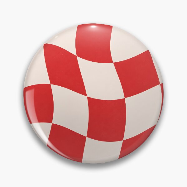 Item preview, Wavy Checkerboard Pattern — Retro Red and Cream Abstract Design designed and sold by Aureva Arts Shop.
