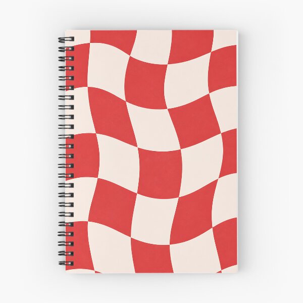 Item preview, Wavy Checkerboard Pattern — Retro Red and Cream Abstract Design designed and sold by Aureva Arts Shop.