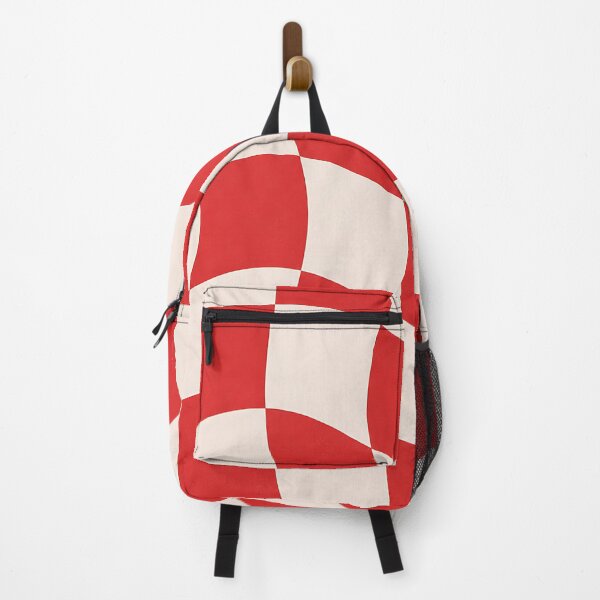 Item preview, Wavy Checkerboard Pattern — Retro Red and Cream Abstract Design designed and sold by Aureva Arts Shop.