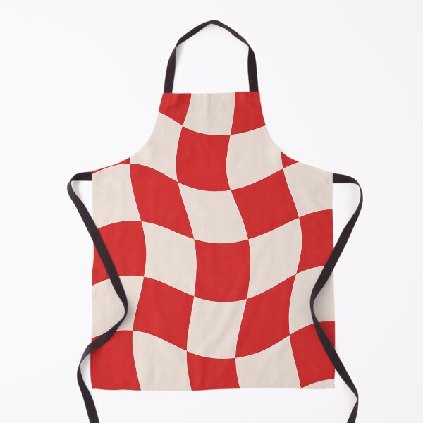 Item preview, Wavy Checkerboard Pattern — Retro Red and Cream Abstract Design designed and sold by Aureva Arts Shop.