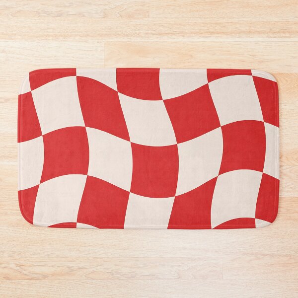 Item preview, Wavy Checkerboard Pattern — Retro Red and Cream Abstract Design designed and sold by Aureva Arts Shop.