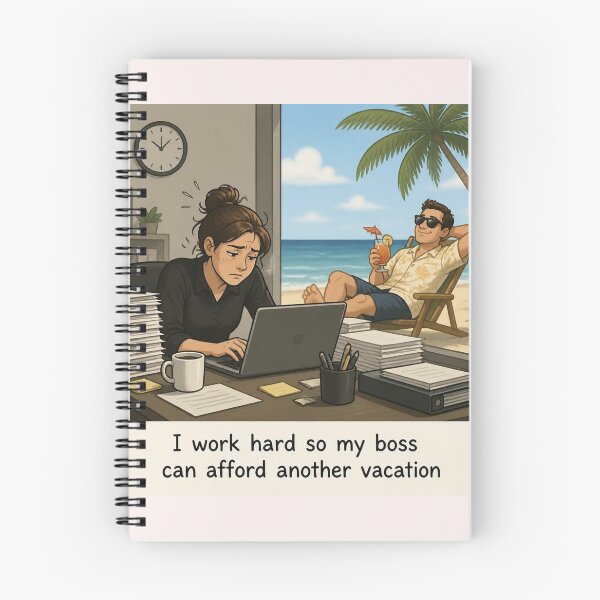 Item preview, I work hard so my boss can afford another vacation. designed and sold by CinemaChronik.