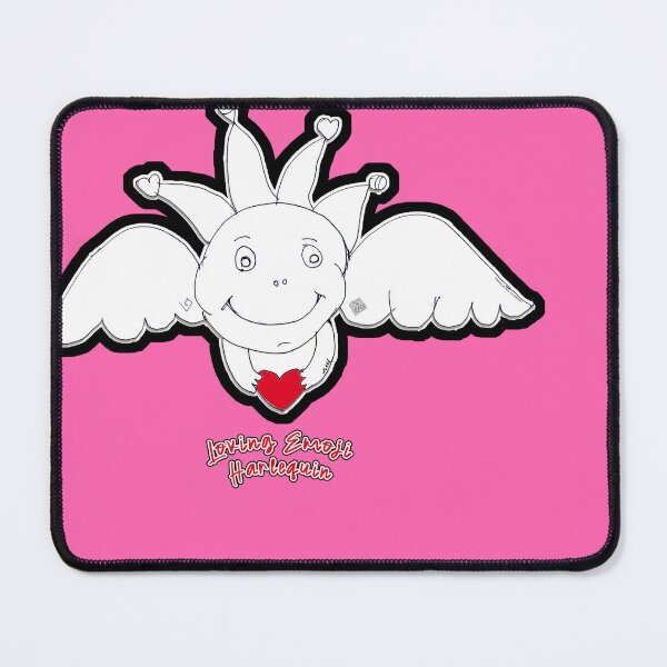 Item preview, Emoji Loving Harlequin Angel (Ink drawing by ACCI) designed and sold by VanyssaGraphics.