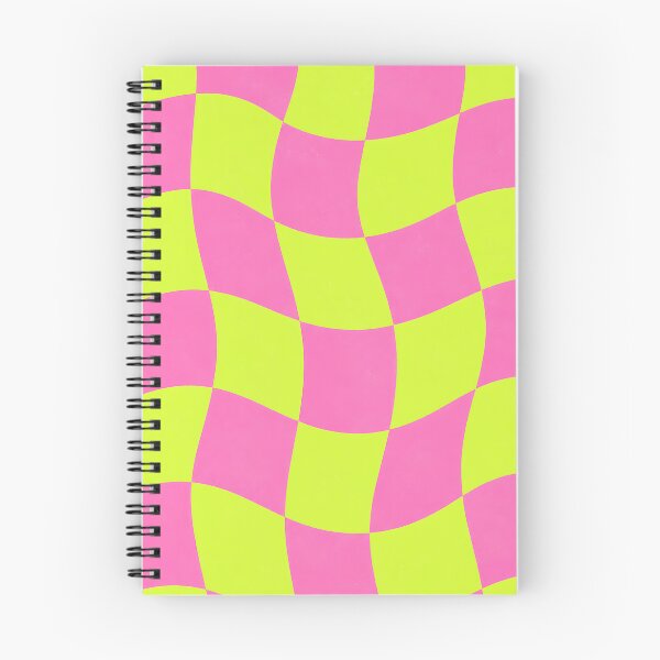 Item preview, Wavy Checkerboard Retro Pattern Pink Lime Green designed and sold by Aureva Arts Shop.