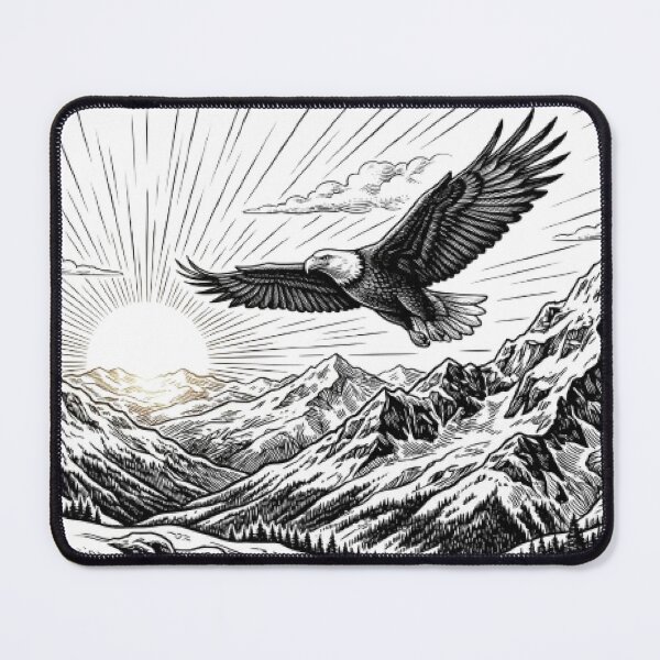 Item preview, Majestic Bald Eagle T-Shirt | Mountain Sunrise Wildlife Art | Freedom Vector Design designed and sold by Faisal Shah.
