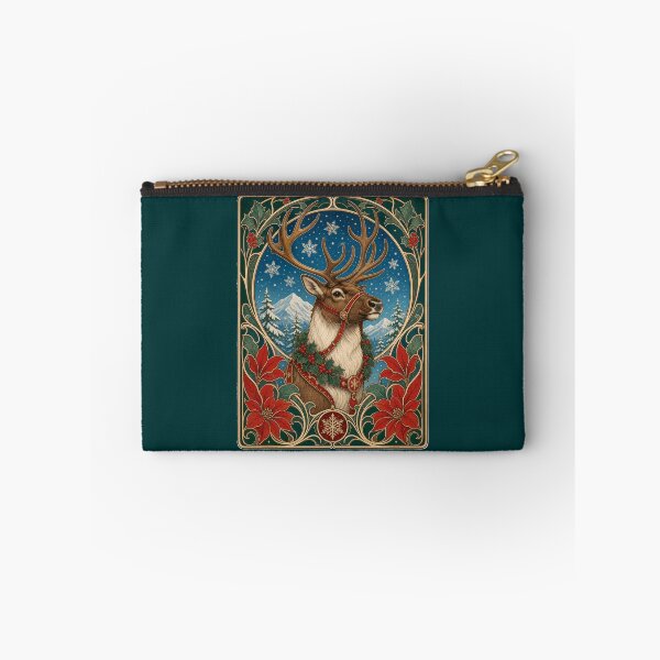 Item preview, Vintage Reindeer Art Nouveau Christmas Winter designed and sold by AntiqueImages.
