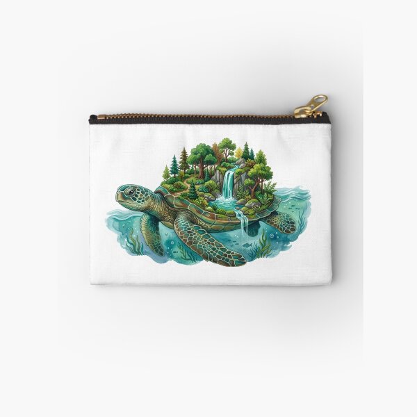 Item preview, World Turtle Island - Watercolor Sea Turtle Sticker Art designed and sold by Mr. Pawsome.