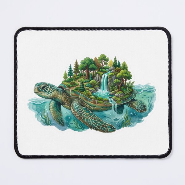 Item preview, World Turtle Island - Watercolor Sea Turtle Sticker Art designed and sold by Mr. Pawsome.