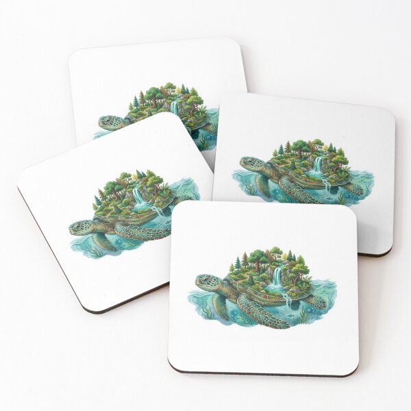 Item preview, World Turtle Island - Watercolor Sea Turtle Sticker Art designed and sold by Mr. Pawsome.