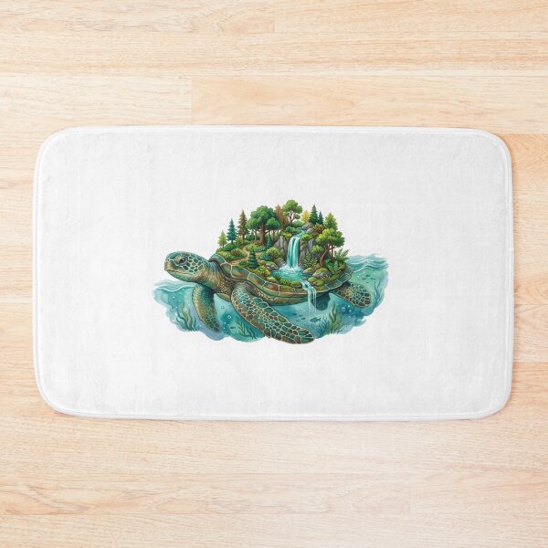 Item preview, World Turtle Island - Watercolor Sea Turtle Sticker Art designed and sold by Mr. Pawsome.