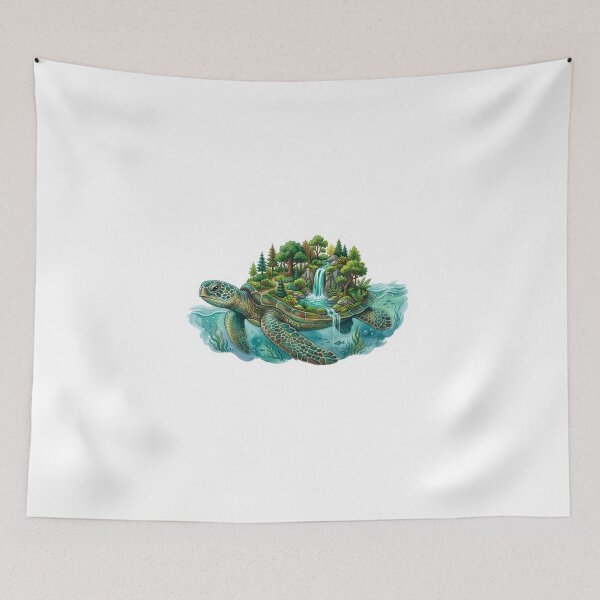 Item preview, World Turtle Island - Watercolor Sea Turtle Sticker Art designed and sold by Mr. Pawsome.