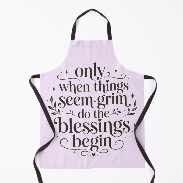 Item preview, Inspirational Quote | Only When Things Seem Grim Do the Blessings Begin Motivational Typography Design designed and sold by TheStephanieRome.