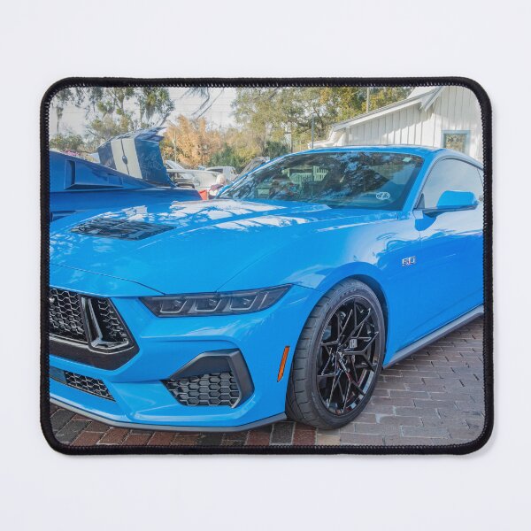 Item preview, 2025 Grabber Blue Ford Mustang GT 5.0 Premium Sports Car Art designed and sold by RichFrancoCars.