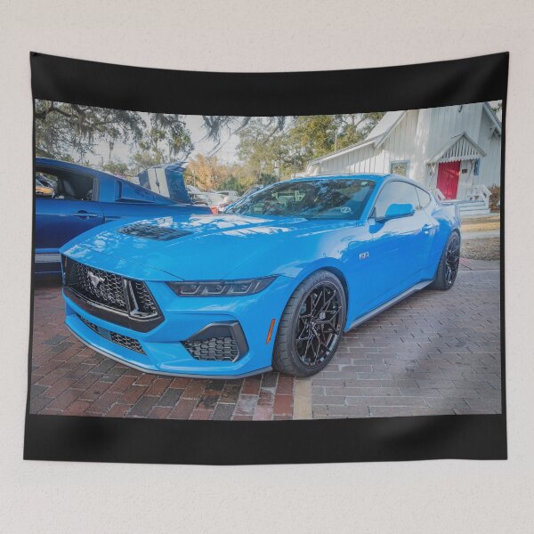 Item preview, 2025 Grabber Blue Ford Mustang GT 5.0 Premium Sports Car Art designed and sold by RichFrancoCars.
