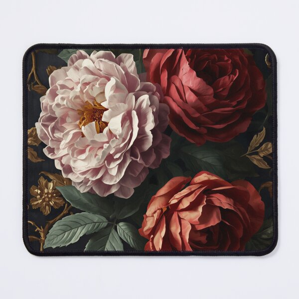 Item preview, Victorian Gothic Floral Pattern | Dark Academia Roses & Peonies designed and sold by FogandFinch.