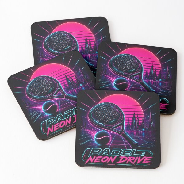 Item preview, Padel Neon Drive - Cyberpunk Racket Ball - Mens Synthwave Sports Gift designed and sold by BelievingCreate.