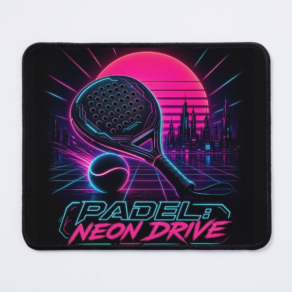 Item preview, Padel Neon Drive - Cyberpunk Racket Ball - Mens Synthwave Sports Gift designed and sold by BelievingCreate.