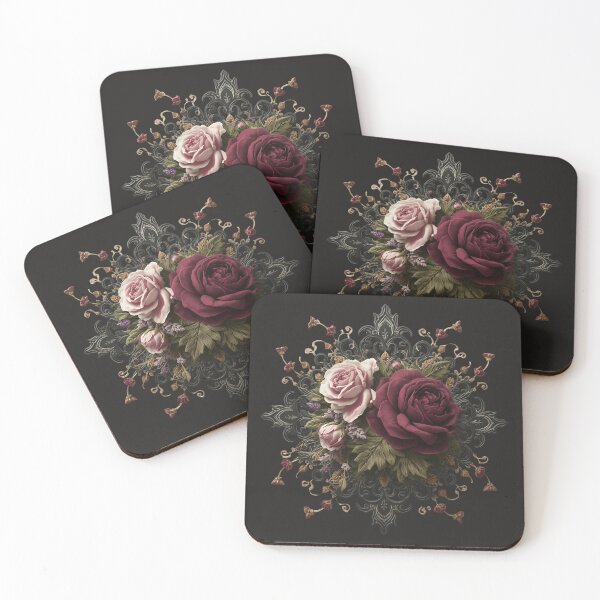 Item preview, Victorian Gothic Floral Bouquet | Dark Academia Roses | Cozy Gothic Decor designed and sold by FogandFinch.