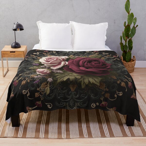 Item preview, Victorian Gothic Floral Bouquet | Dark Academia Roses | Cozy Gothic Decor designed and sold by FogandFinch.